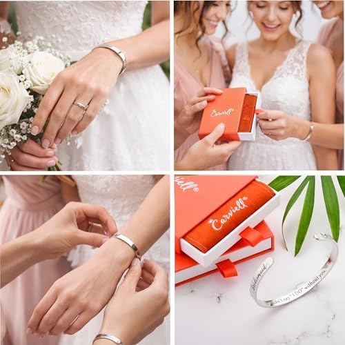 Carviell Bracelets for Women – 100+ Meaningful Engraved Messages – Solid 316L Surgical Stainless Steel Cuff Bracelet – Gift Ready - Image 5