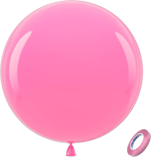 Bezente Pink Giant Balloons 36 Inch - 8 Pack Jumbo Bridal Pink Balloon Large Round Light Pink Latex Balloons for Birthday Wedding Anniversary Bridal Shower Gender Reveal Party Decoration
