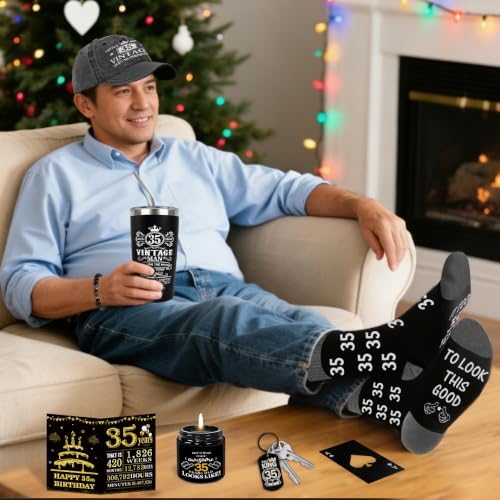 35th Birthday Gifts for Men Tumbler Set, Unique Gift for 35 Year Old Man - Image 3