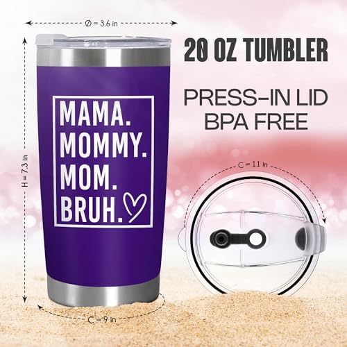 TEEZWONDER Birthday Gifts for Mom - 20 oz Stainless Steel Tumbler - Image 3