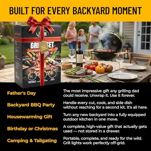 Kaluns 236 PCS Ultimate Grill Master Gift Set – Complete BBQ Accessories Kit with Virtually Everything Needed for Grilling, Smoking & BBQ - Image 5