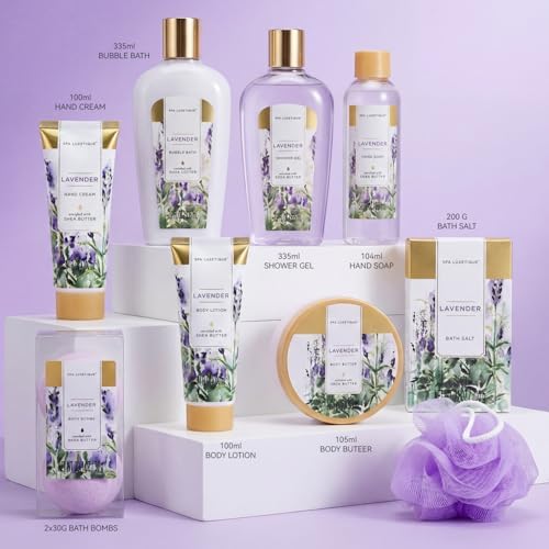 Spa Luxetique Lavender 10pc Gift Baskets Birthday Gifts for Women - Image 2