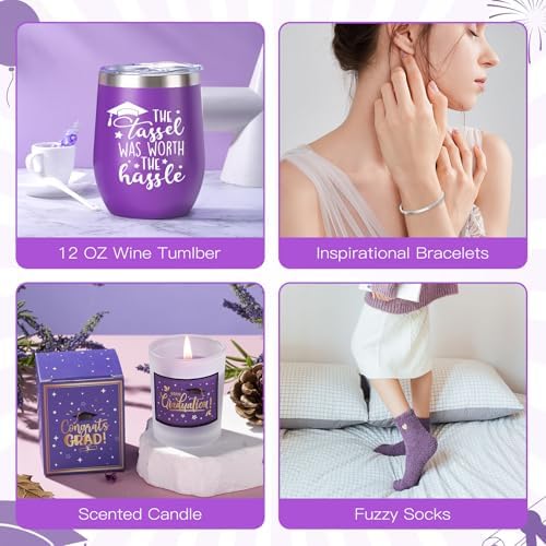 UAREHIBY 2026 Graduation Gift for Her,Him,Graduation Gifts Set for Women,Funny kindergarten,Preschool College Gift Box,High School,Masters Degree Gifts for Friend,Daughter,Son,Nieces(Purple) - Image 5