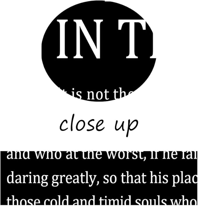 The Man In The Arena Quotes Poster Motivational Wall Art Inspirational Canvas Prints Artwork for Office Living Room Modern Home Decor Painting Pictures Stretched and Framed [18''Wx 24''H]