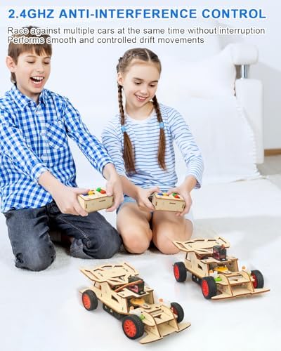 Poraxy STEM Kits for Kids 8-10, STEM Toys for Boys Ages 8-13, Remote Control Car, Wooden 3D Puzzles Science Kits 8-12 Projects Building Model, Birthday Gifts for 9 11 14 Year Old Teen Boys Girls - Image 2