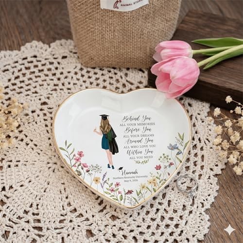 Personalized Graduation Gifts Trinket Dish, Customized High School Graduate 2026 Gift, Custom Grad Gifts for Daughter Granddaughter 2027 - Image 3