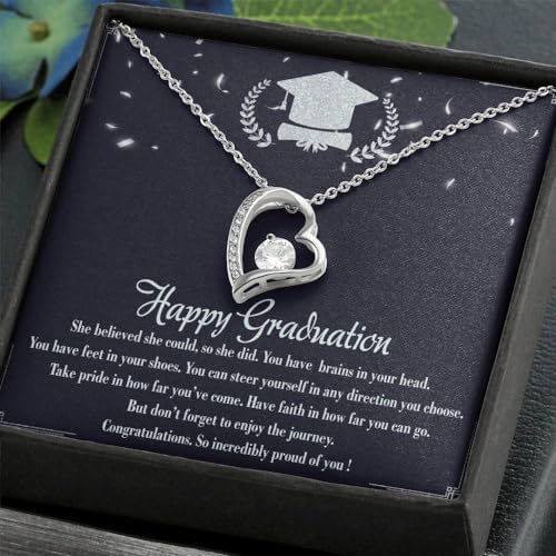 VIRAGIL 2023 Graduation Gifts for Her, Class of 2024 Love Knot Sterling Silver Pendant Necklace Senior College Graduation Jewelry Gifts for Girl Daughter - Image 3