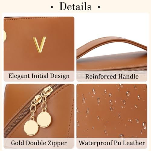 Initial Makeup Bag Personalized Gift for Women Teen Girls - Image 4