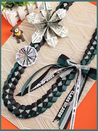 TFTAFAN Graduation Ribbon Lei Graduation Leis Necklace Class of 2026 Graduation Necklace Braided Necklace Graduation Gift Party Accessories for Women and Men - Image 4