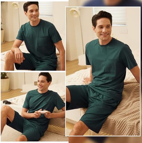 BAMBOO COOL Mens Pajama Set Lightweight Sleepwear Pjs - Image 3