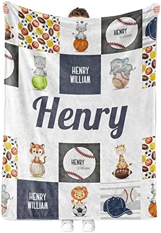 MDPrints Woodland Personalized Baby Blankets for Boys, Personalized Baby Gifts with Name, Customized Baby Blanket, Newborn Boy Gift, Soft Fleece (Woodland 73) - Image 3