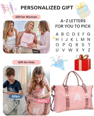 Kids Gift-Travel Bag, Tween Girls Trendy Stuff Initial Travel Bag - Image 2