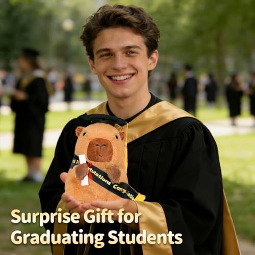 Graduation Decorations 2026 Capybara Plush, 9.05 Inch Class of 2026 Graduation Plush Capybara Stuffed Animal,Cute Graduation Gifts for Kindergarten, High School, and College Graduates(capybara) - Image 2