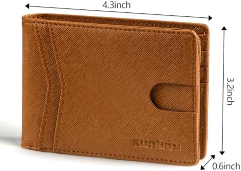 RUNBOX Wallet for Men -Slim Rfid Leather Mens Bifold Novelty Wallets 2 ID Window With Gift Box Men's Accessories - Image 3