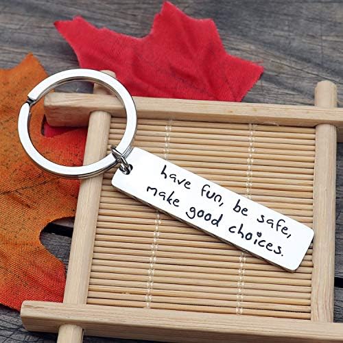 Drive Safe Keychain for Son Daughter, Graduation Gifts for College Students, Sweet 16 Key Chain, Have Fun, Be Safe, Make Good Choices - Image 4