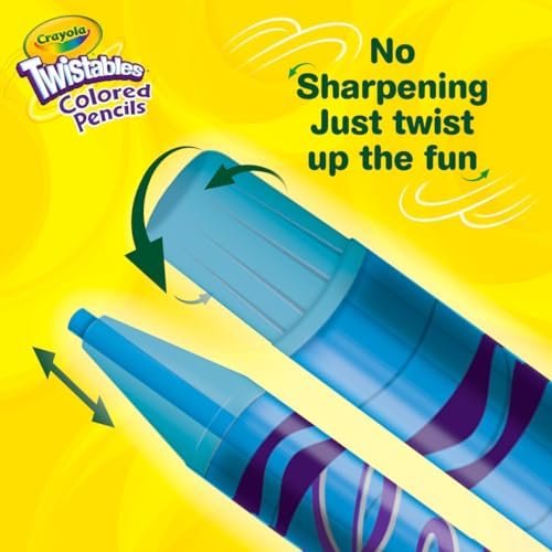 Crayola Twistables Colored Pencils Set 65 pieces (25 pencils + 40 paper sheets), Kids Drawing Kit, Portable Art Case, Kids Colored Pencils, Coloring Supplies, Gifts. - Image 5