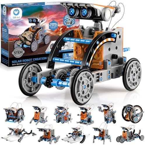 Sillbird 12-in-1 Solar Robot Building Kit STEM Gift for Boys Ages 8-13 by Sillbird
