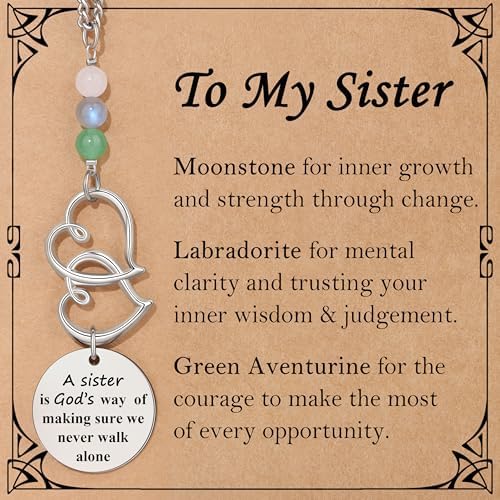 Sister Gifts, Rear View Mirror Accessories Crystal Charm Car Decor by Yiyang
