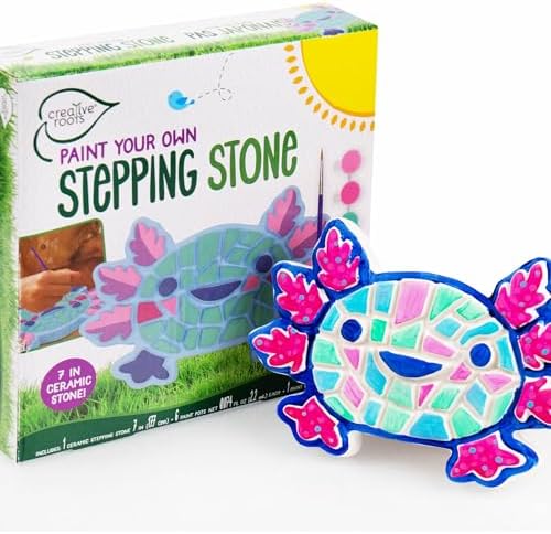 Creative Roots Paint Your Own Stepping Stone Kit, Axolotl by CreativeRoots