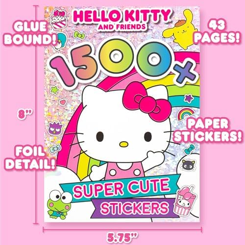 Horizon Group USA Sticker Book, Hello Kitty and Friends, 1500+ Stickers - Image 6