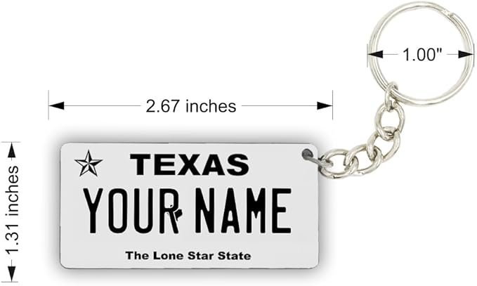 License Plate Keychain - Personalized - All States Multicolor