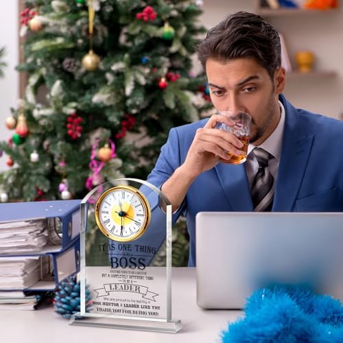 Landical Boss Gifts for Men Acrylic Clock Best Boss Gifts for Men Women - Image 4