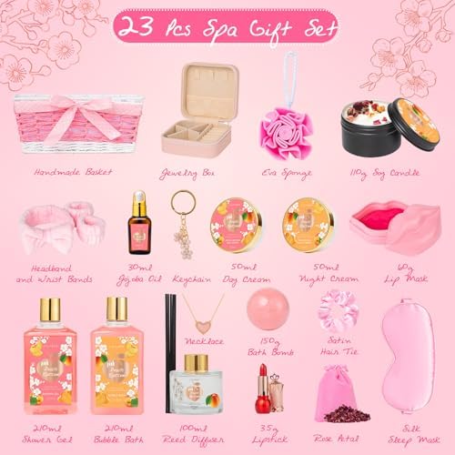 23Pcs Spa Gifts, Skin Care Gift Set - Luxurious Spa Gift Baskets for Women - Image 3