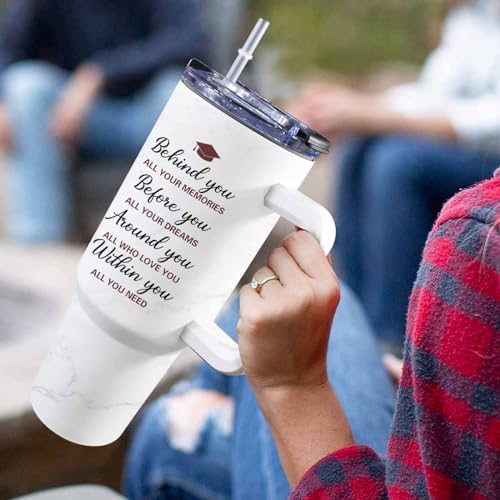 Personalized Graduation Gifts for Him Her, 40oz Personalized Graduation Tumblers Class Of 2024 Gifts, Custom Graduation Cup with Photo Name, High School College Masters Degree Congratulations Gift - Image 5