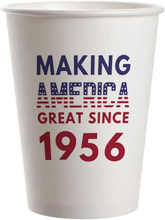 SharkBliss 1956 70th Birthday Party Cups 9oz Pink 20 Pack for Him Her – Party Like It's 1956