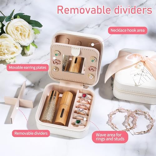 AYGXU Travel Jewelry Box for Women and Girls - Small Case With Initial A-Z - Teacher Gifts - Image 2