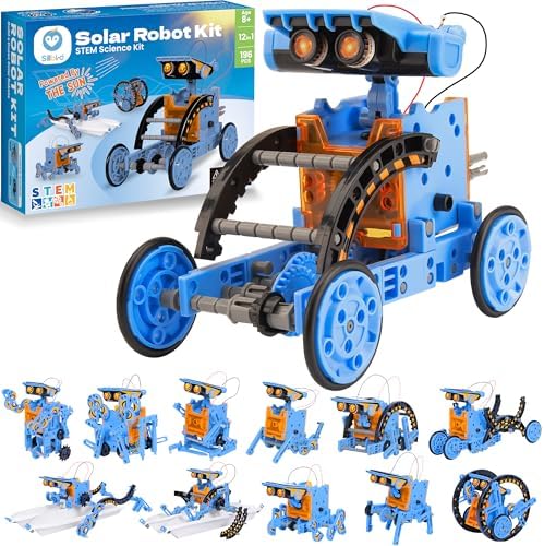 Sillbird Solar Building Robot Kit 12-in-1 STEM Gift for Boys Ages 8-13 by Sillbird