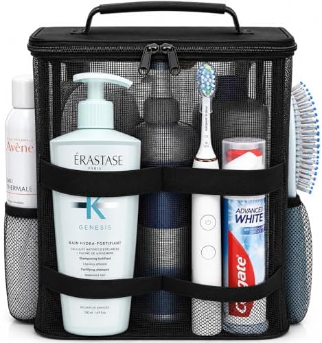 Dorm Room Essentials for Guys Girls, Quick Dry Mesh Shower Caddy Portable by EaseGave