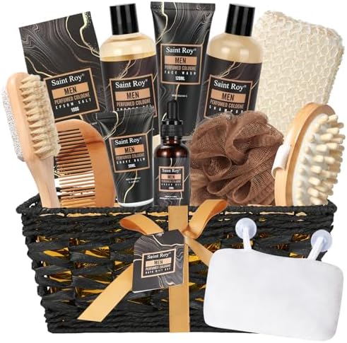 Bath & Body Gift Set for Men, Father's Day Gifts, Beard Grooming, Home Spa by SaintRoy