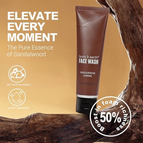 Body & Earth Sandalwood 8pc Spa Gifts for Men Spa Baskets for Men - Image 4