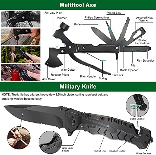 LUXMOM Emergency Survival Kit and First Aid Kit, 142Pcs Professional Survival Gear and Supplies Equipment with Molle Pouch, Gift for Christmas Men Dad Husband Camping Hiking Hunting Outdoor Adventure - Image 3