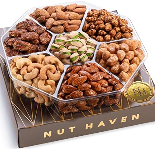 Holiday Nuts Gift Basket - Assortment of Sweet & Roasted Salted Gourmet Nuts - Food Gift Box for Dad, Him, Husband, Christmas, Father's Day, Mother's Day, Sympathy, Family, Men & Women by NutHaven