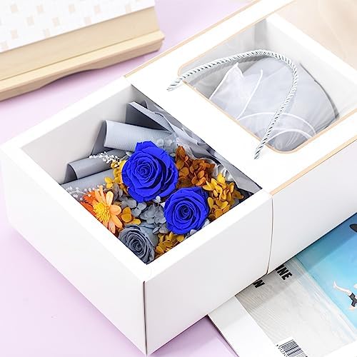 lovenfold Flowers for Delivery Prime,Preserved Flowers Bouquets,Blue Rose Bouquets That Last 1-3 Years,Birthday Flowers Gifts for Women Mom Grandma Wife Friends - Image 5