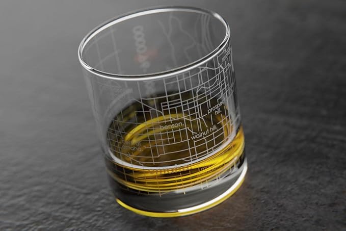 Well Told Engraved Omaha Nebraska Map Rocks Glass, Old Fashioned Whiskey Glass (11 oz, Clear) Etched Whiskey Glass, Gifts For Whiskey Lovers