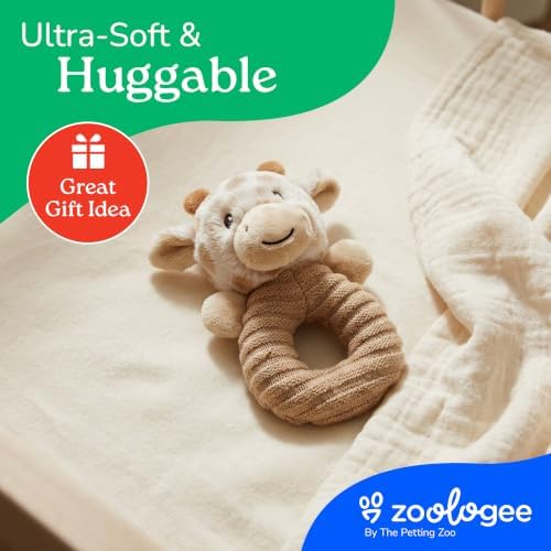 The Petting Zoo Giraffe Blanket Stuffed Animal Plushie, Kids Gifts, 30 in - Image 6