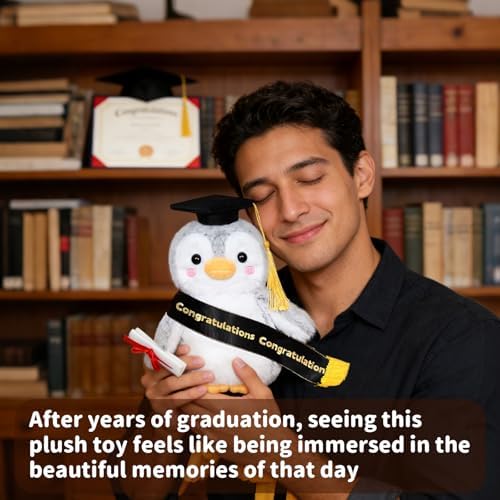 Graduation Decorations 2026 Penguin Plush，9.05 Inch Class of 2026 Graduation Plush Penguin Stuffed Animal,Cute Graduation Gifts for Kindergarten, High School, and College Graduates (Penguin) - Image 5