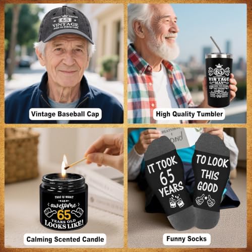 65th Birthday Gifts for Men Tumbler Set, Unique Gift for 65 Year Old Man - Image 4