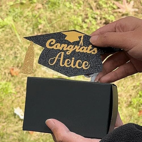 callie Personalized Graduation Money Box for Cash Gift Pull, Custom Class of 2026 Grad Money Holder with Name & 30 Pcs Plastic Bags, Gifts for College High School - Image 3