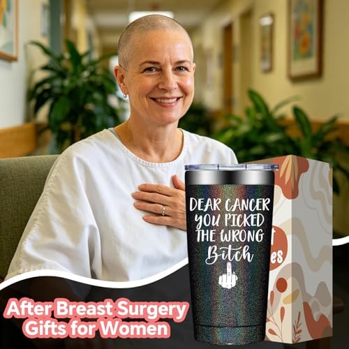 BIRGILT Breast Cancer Gifts for Women - After Breast Surgery Gifts for Women - Get Well Gift for Survivor Patients Female - 20oz Insulated Tumbler Cup - Image 2
