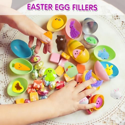 Easter Egg Fillers - 30 Pack Kawaii Mochi Squishy Toys for Easter Basket Stuffers, Mini Cute Squishies Squeeze Toy Easter Party Favors, Easter Gifts for Kids Classroom Prizes School Rewards - Image 5