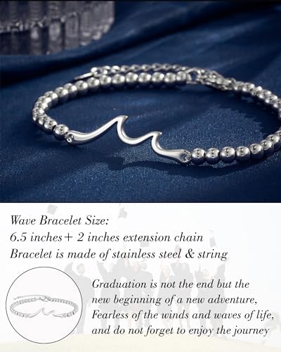 Tarsus Graduation Gifts for Her, Through Waves of Life, Class of 2026, 8th Grade, High School, College, Masters Degree, Graduation Bracelet for Friend Daughter Sister Granddaughter... - Image 3