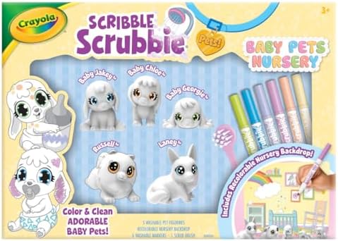 Crayola Scribble Scrubbie Baby Pets Nursery, Baby Animal Toys for Toddlers & Kids, Gift for Girls & Boys, Ages 3, 4, 5 - Image 2