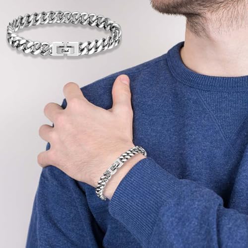 EFVISD Cuban Link Chain Bracelet Gifts for Boys Men Stocking Stuffers - Image 5
