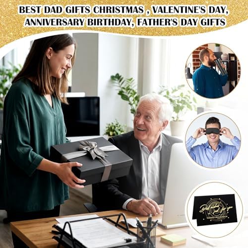 AmazingSpark 12 Pcs Men Gift Basket Tumbler Wallet Hat,Retro Gift Box - Image 5