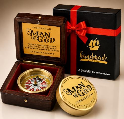 For I Know The Plans I Have For You, Jeremiah 29:11, Solid Brass Directional Engraved Compass, Baptism Gifts for Boys Girls, First Communion, Christian Gifts for Men, First Confirmation Gifts for Boys by TADIZAYN