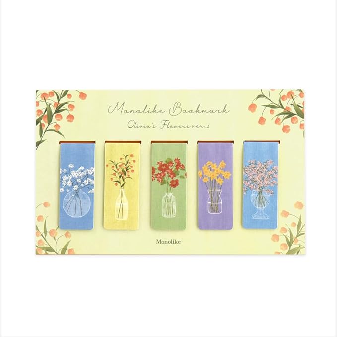Magnetic Bookmarks Set - A (Olivia's Flowers Ver.1)